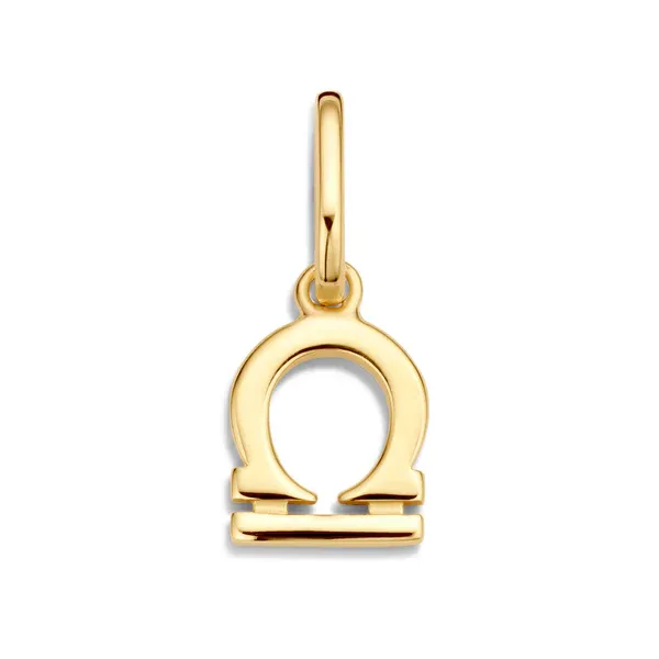 Libra - Waage Sternzeichen Anhänger - vergoldetes Sterlingsilber